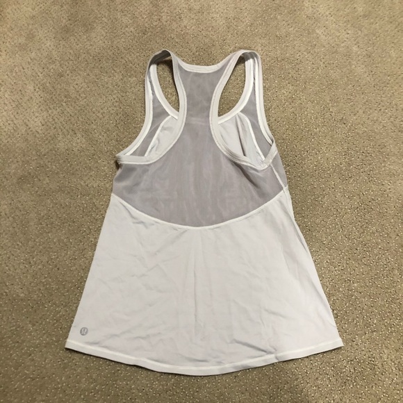 White Lululemon Mesh Tank top - Picture 2 of 5